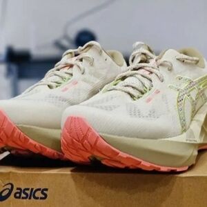 ASICS Women's Athletic Shoes - Cream and Coral
